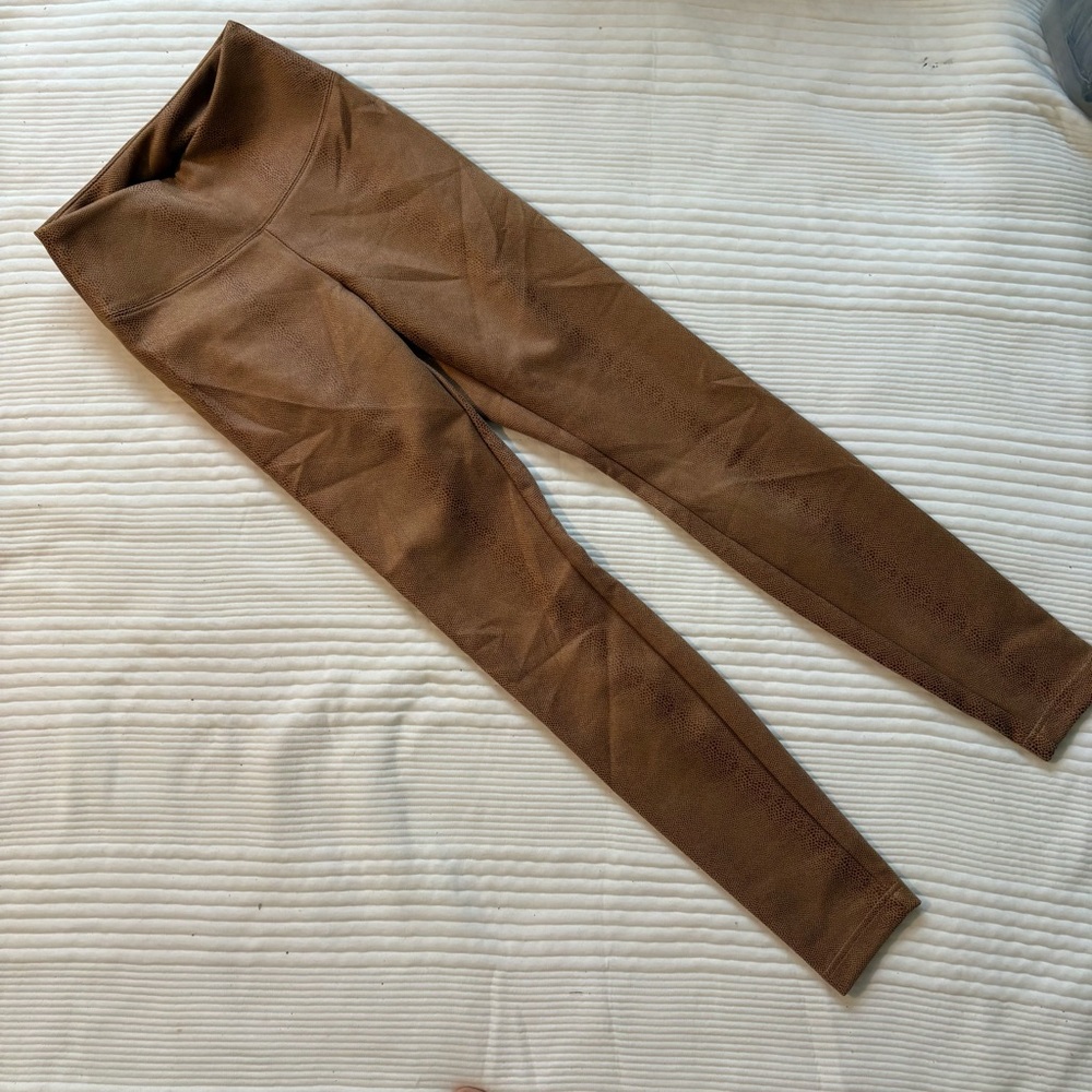 WHBM Runway Bronze Foil Snake Print Leggings - Picture 5 of 11